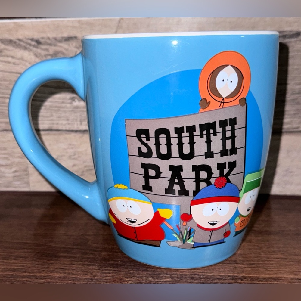 Silver Buffalo South Park Kids and Logo Jumbo Curved Ceramic Mug 25 Ounces - NEW